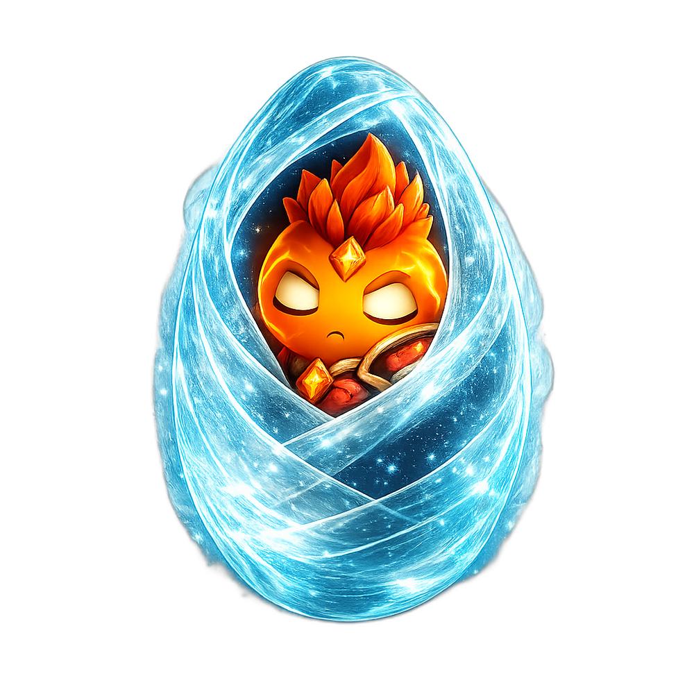 Solfyr endormi dans son cocon